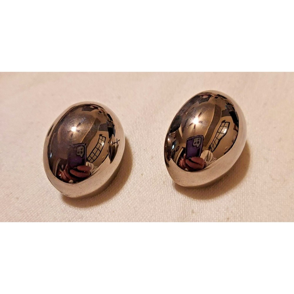 Vintage Oval Sterling Marked 925 Pierced Earrings HOB tm MEX